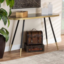 Laurel Console Table, Black Faux Marble, Gold and Black