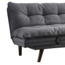 Fulton Tufted Padded Convertible Sofa, Gray