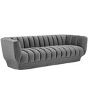 Enchanted Vertical Channel Tufted Sofa, Gray