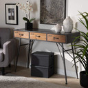 Ariel 3 Drawer Metal Console Table
