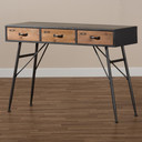 Ariel 3 Drawer Metal Console Table