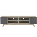 Tread 70" TV Stand Natural, Gray