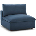 Crux Down Filled Overstuffed 6 Piece Arm Sectional Sofa, Azure