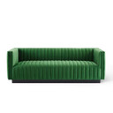 Juncture Tufted Velvet Sofa, Emerald