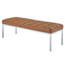 Loft Leather Bench, Tan