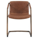 Indy PU Leather Side Chair-Brown Set of 2