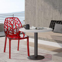 Coronado Dining Side Chair, Transparent Red