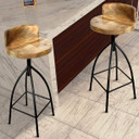 Kelly Industrial Style Adjustable Swivel Bar Stool