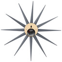 Metal Star Clock Dark Grey