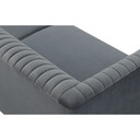 Vanderbilt Sofa in Channel Tufted Charcoal Grey Velvet