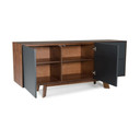 Wesley Sideboard Buffet Charcoal Grey, Walnut