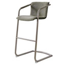 Indy Fabric Bar Stool Silver Frame, Sage Green and Velvet Green, Set of 2