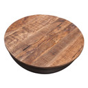 Salem Round Drum Storage Coffee Table, Mango Wood Top