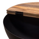 Salem Round Drum Storage Coffee Table, Mango Wood Top