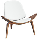Shell Chair, White Leather