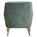 Jade Chair in Bay Green Fabric w/ Gold Leg