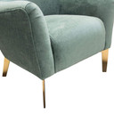 Jade Chair in Bay Green Fabric w/ Gold Leg