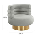 Natasha Grey Velvet Swivel Chair