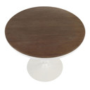 Montana Dining Table White, Bamboo Top