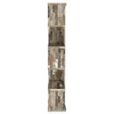 Camille Distressed Wooden Open Bookcase, Brown