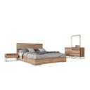 Trezzo Italian Modern Light Oak Bed