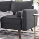 Revive Upholstered Fabric Loveseat, Gray