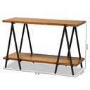 Brix Rustic Industrial Metal Console Table