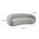 Kendra Light Grey Velvet Sofa