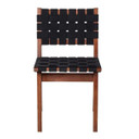 Risom Dining Chair, Black & Walnut