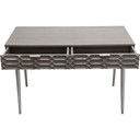 Petra 2 Drawer Writing Desk in Smoke Grey Wood