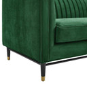 Devotion Channel Tufted Velvet Sofa, Emerald