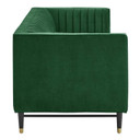 Devotion Channel Tufted Velvet Sofa, Emerald