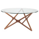 Star 59 Inch Round Dining Table, Walnut