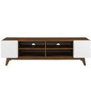 Tread 70" TV Stand Walnut, White