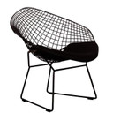 Wire Diamond Chair, Black 1