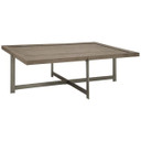 Plank Top Coffee Table, Metal Base