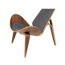 Shell Chair, Grey Italian Cotton