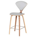 Cherner Premium Counter Stool in Grey Leather