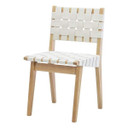 Risom Dining Chair, White & Natural