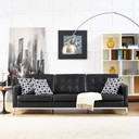 Loft Leather Sofa, Black