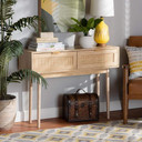 Byrd Mid Century 2 Drawer Console Table