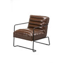 Jetter Eco-Leather Metal Accent Chair