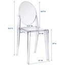 Casper Dining Side Chair, Clear