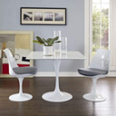 Pedestal Design 36" Square Wood Top Dining Table