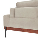 Mohave 86" Beige Velvet Sofa