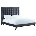Eden Grey Velvet Bed in King Size