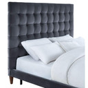 Eden Grey Velvet Bed in King Size