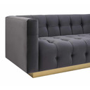 Roma Grey Velvet Sofa