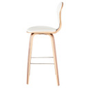 Cherner Premium Bar Stool in White Leather