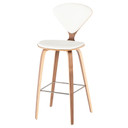 Cherner Premium Bar Stool in White Leather